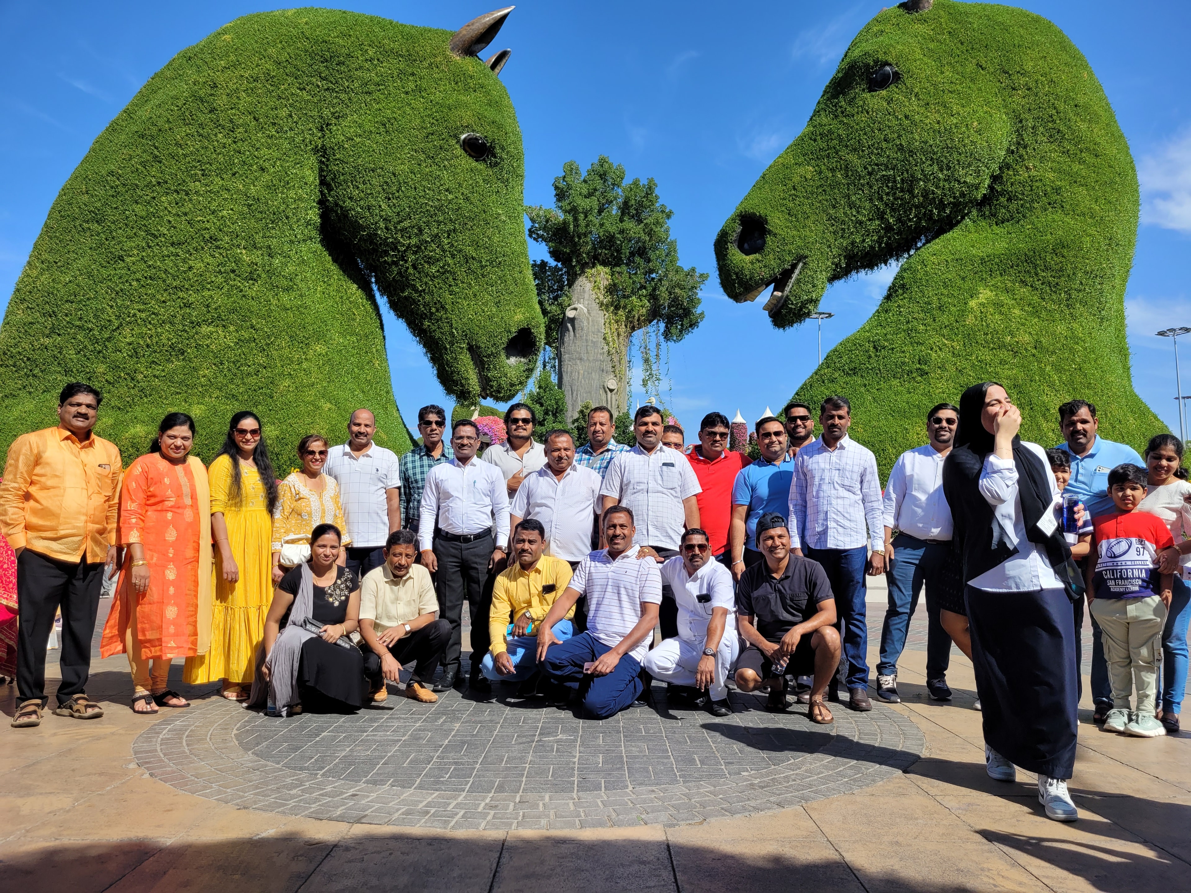 Corporate group at Dubai Miracle Garden
