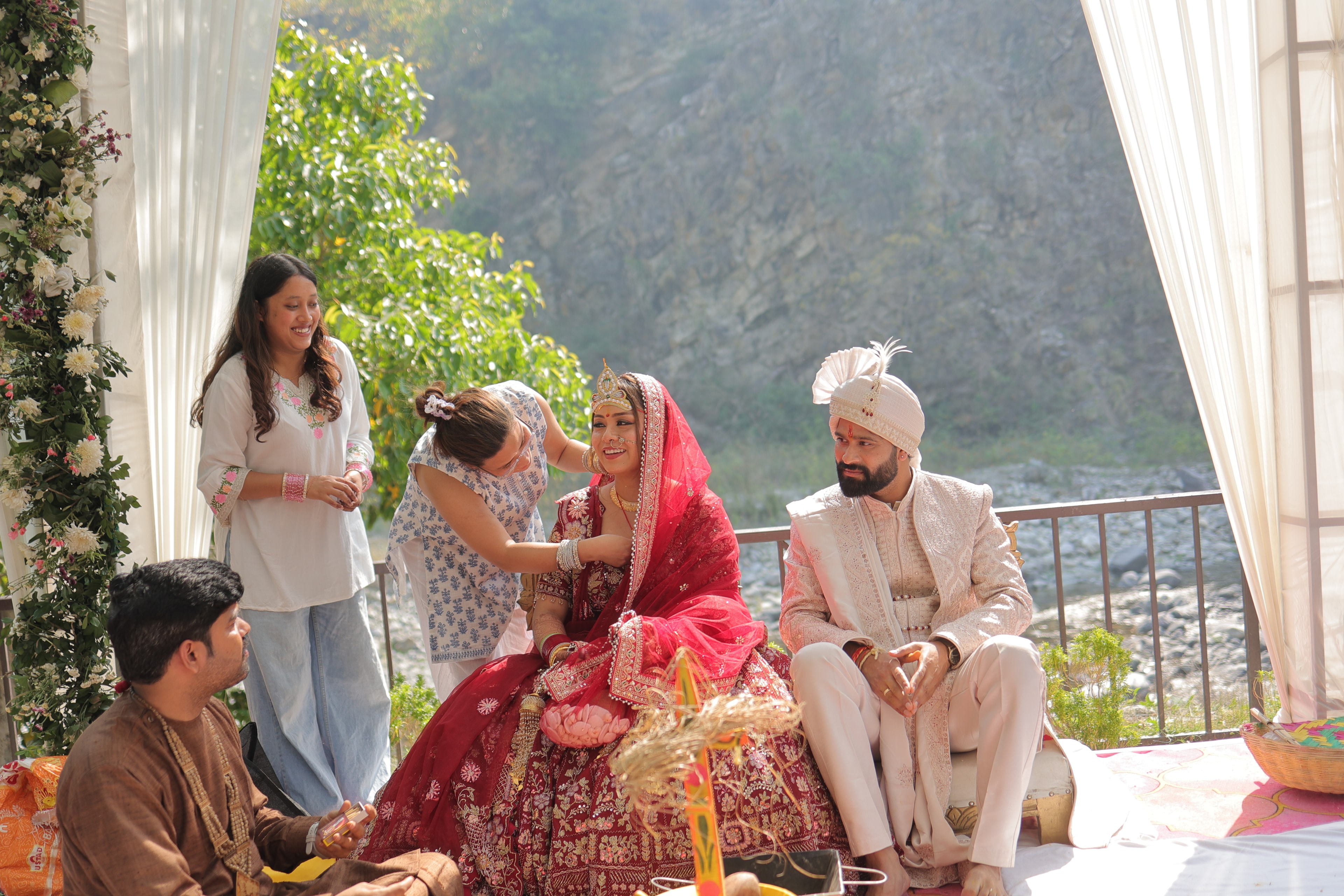 Destination wedding ceremony at Jim Corbett