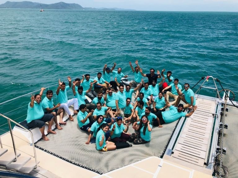 40 pax group on a private catamaran yacht in Pattaya