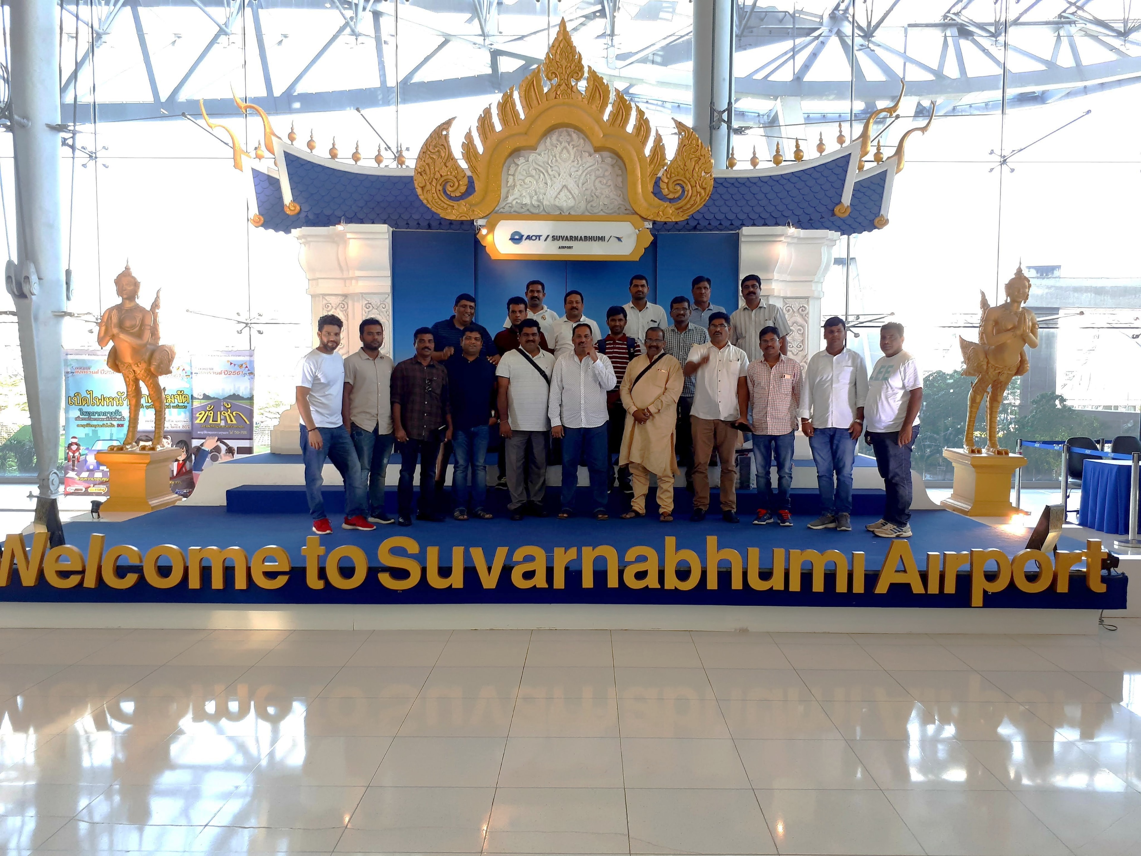 30 pax tractor distributor group at Bangkok airport